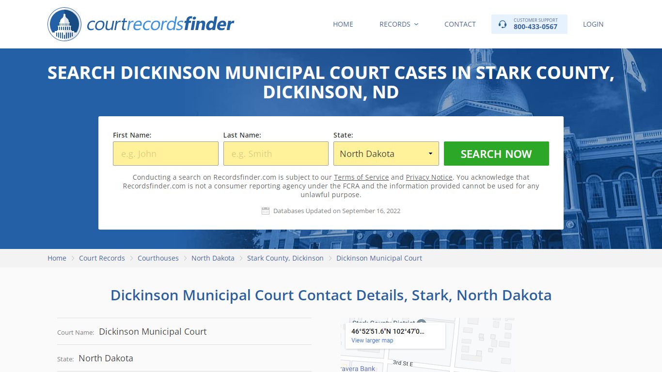 Dickinson Municipal Court Case Search - Stark County, ND - RecordsFinder